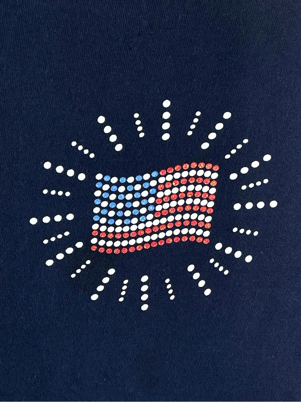 Independence Day Tee Shirt Patriotic 4th of July Flag Top Crewneck Blue Women 3X - Picture 6 of 11